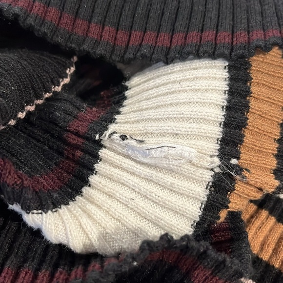 Frame Black Striped Ribbed Black Sweater - Picture 10 of 10